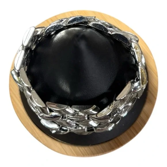 NEW Wide Silver Chain Link Bracelet 7" Silver Link Bracelet - Picture 4 of 8